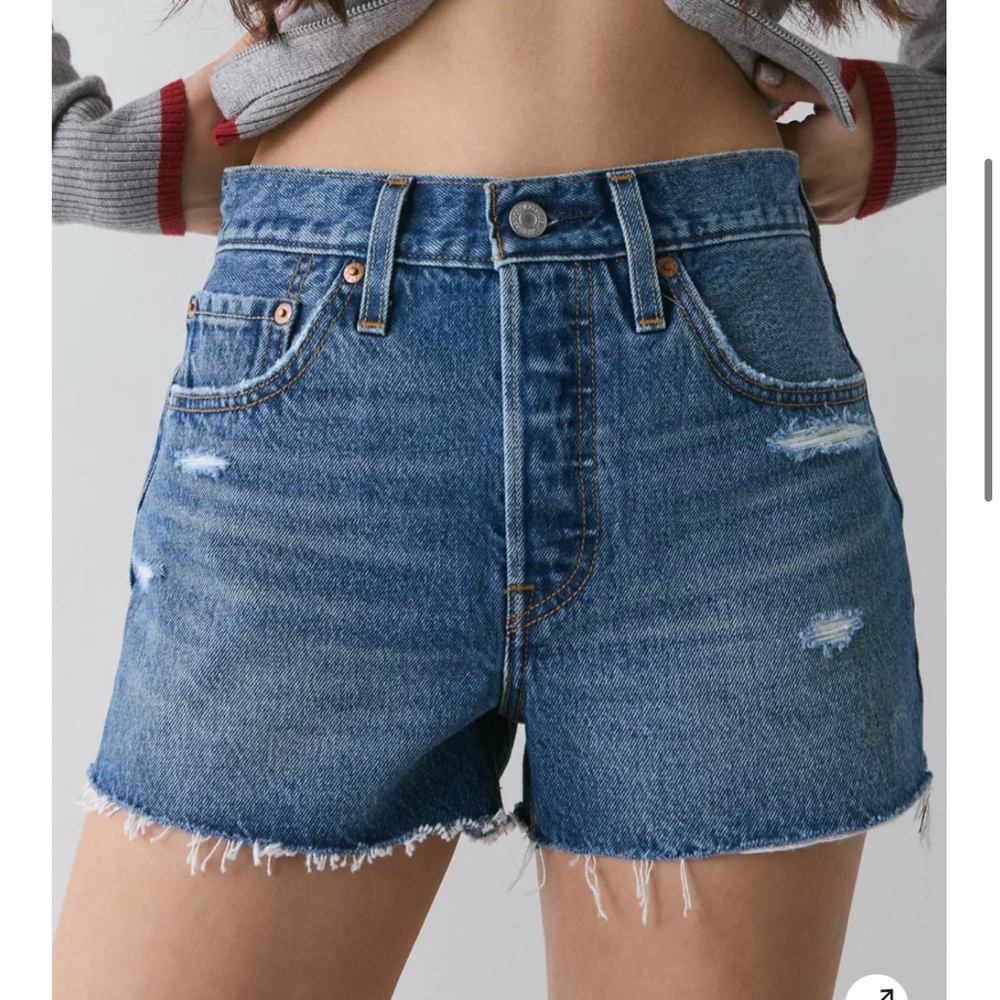 Women’s Levi’s 501 Cutoff‎ Shorts, Blue Denim